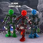 Zing Klikbot Megabot Stampede Red – Transformable Poseable Action Figure with Accessories, Stop Motion Animation Toy for Kids Ages 8+
