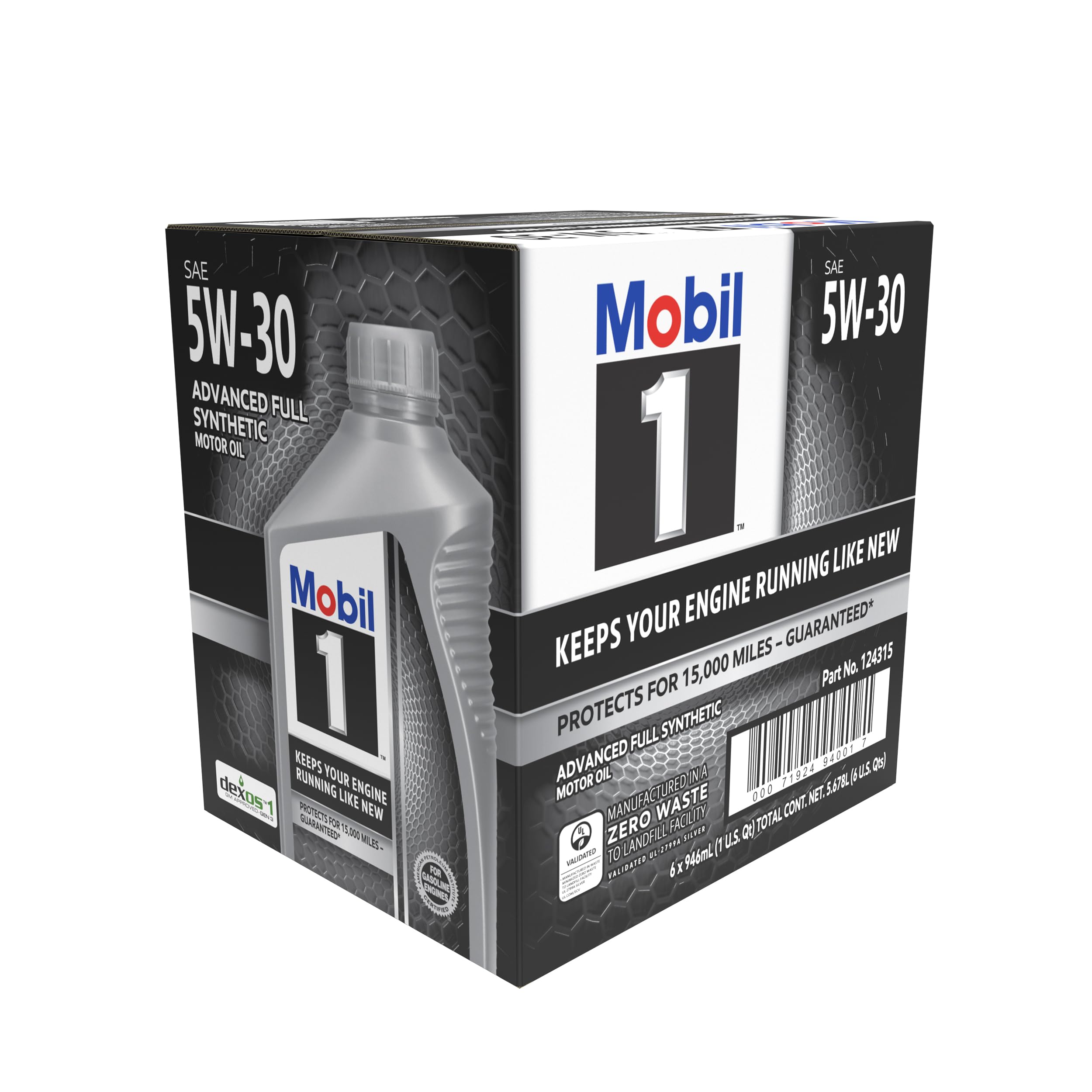 Amazon | Mobil 1 Advanced 完全合成モーターオイル 5W-30、1クォート6