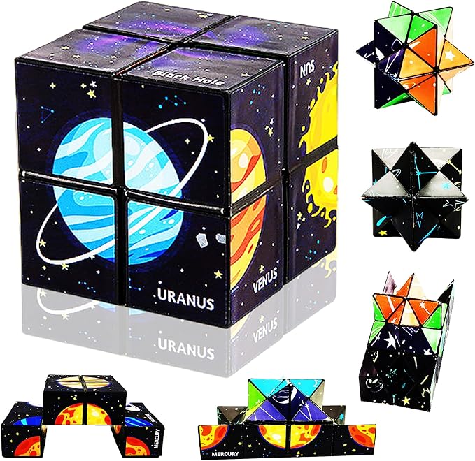 Steemjoey Star Cube Magic Cube 2 in 1 Set, Cube Infinity Cube Magic 3D