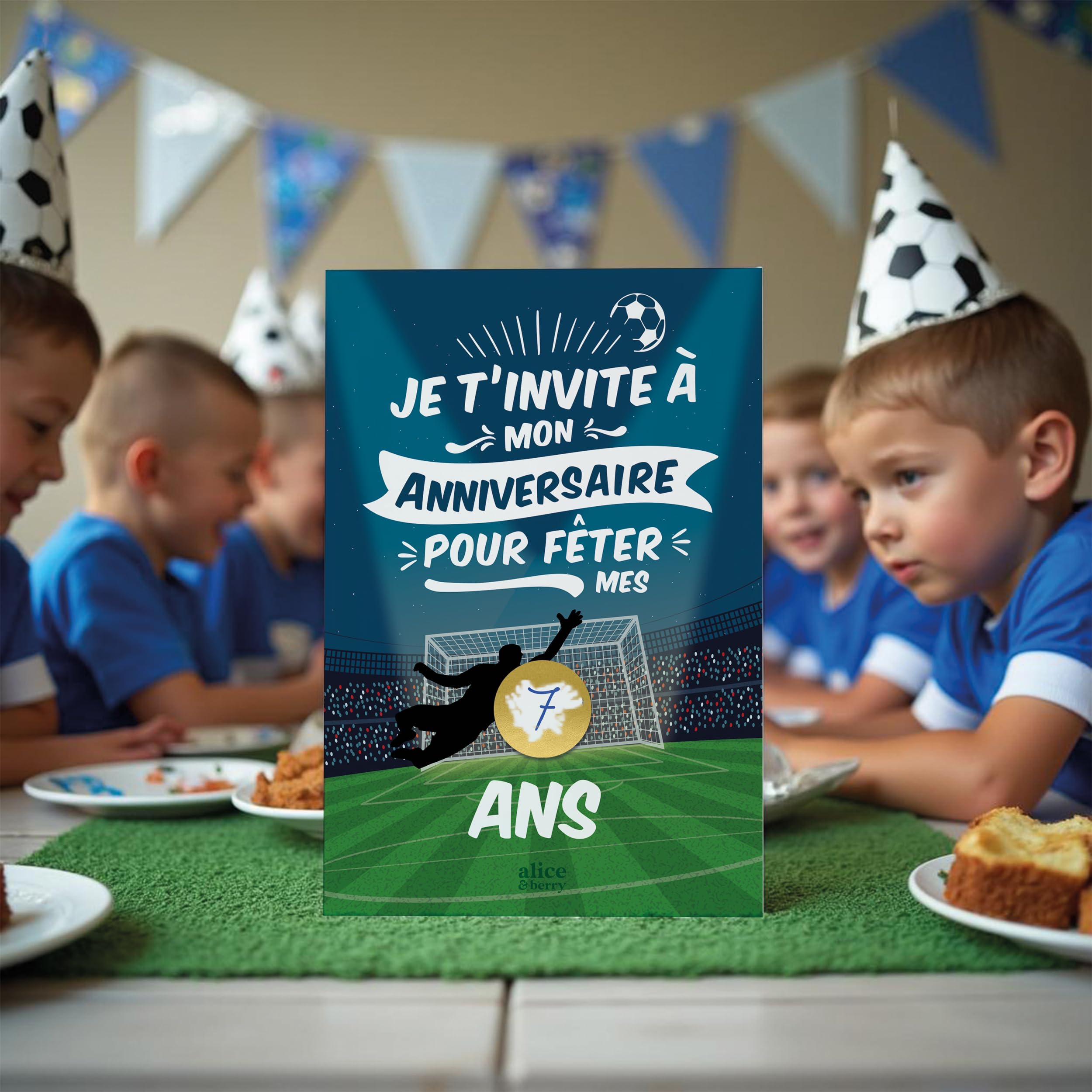 12 Biglietti D'invito Per 10° Compleanno – Tema Calcio – Formato A6 Con Finitura UV – Fatti In Germania - 3