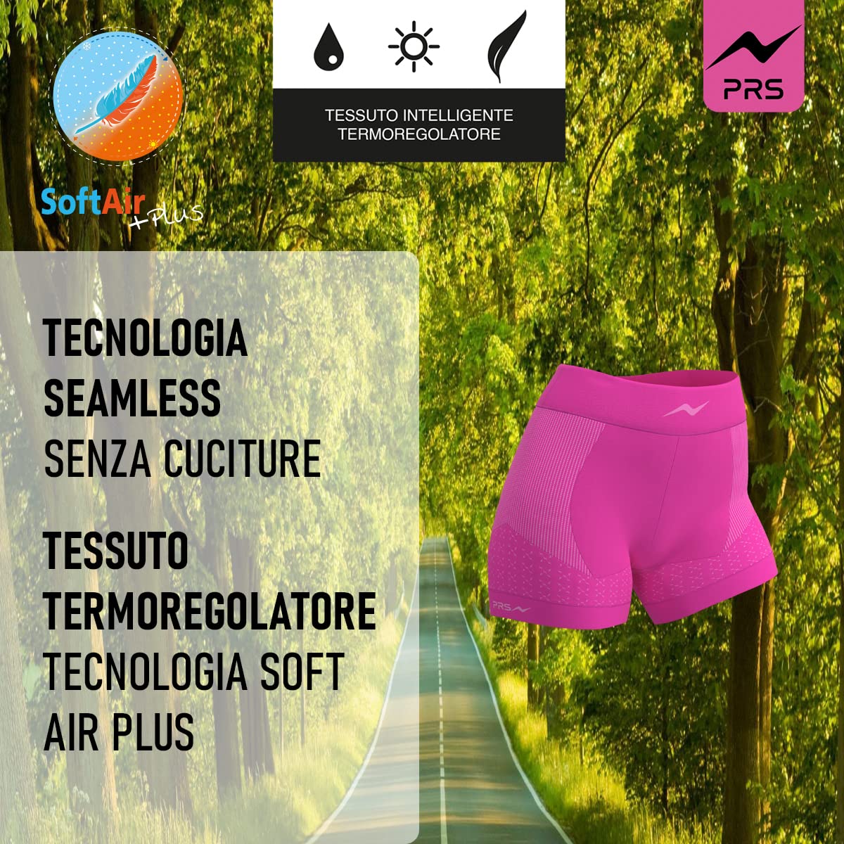 PRS Leggings Sportivi Donna, Pantaloncini da Corsa Donna Shorts, Leggins Vita Alta per Running, Yoga, Crossfit, Fitness, Palestra, Beach Volley, Pallavolo, Ciclismo