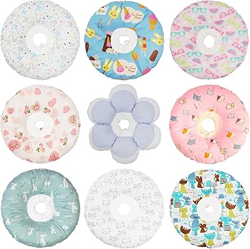 Amazon Kuveela Pet 猫 小型犬 エリザベスカラー ドーナツカラー エリザベス クッション 柔らかい 軽い ペット用品 手術後ケア 傷口なめ防止 噛み防止 耳掻き 爪切り 去勢 避妊 色ランダム ２ｘｌ Kuveela エリザベスカラー 通販