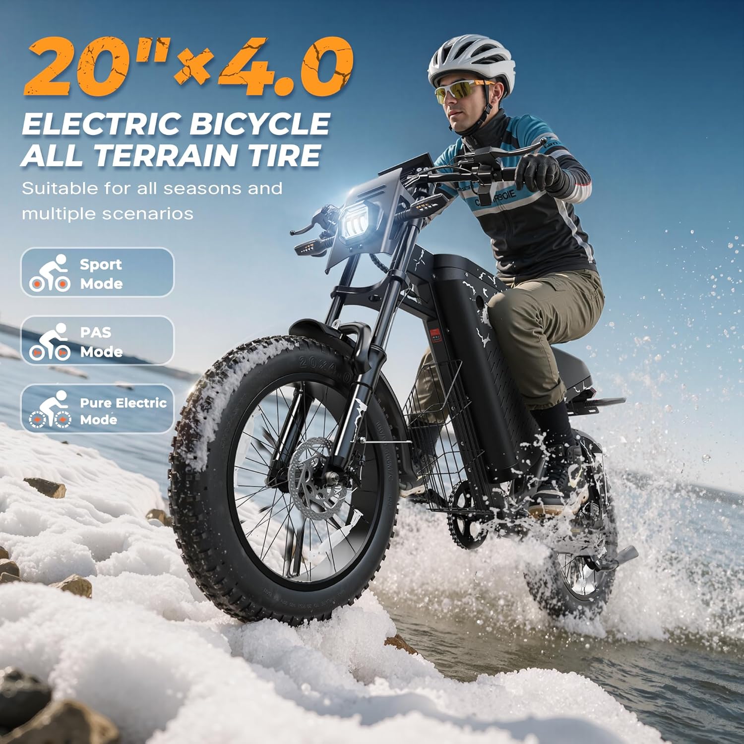 VARUN X-Plorer Raptor Electric Bike- 1000W Motors, 48V 20.8/31.8AhAh Battery, Up to 28MPH. 20" Fat Tires & Full Suspension EBike for All-Terrain Hunting. LED Lights & Turn Signals, 7-Speed