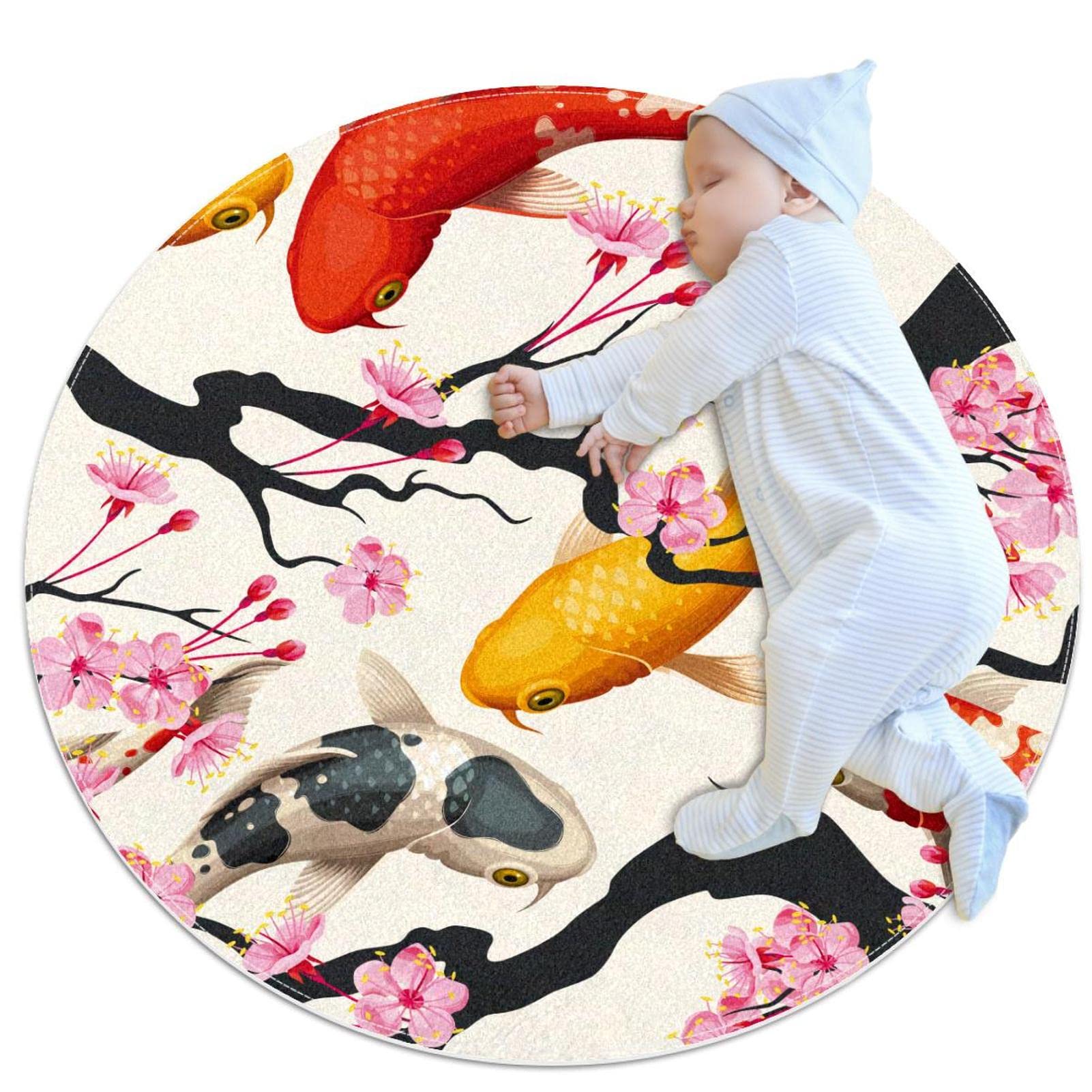 Tapis de salle de bain antidérapant poisson 1m absorbant et sécurisé