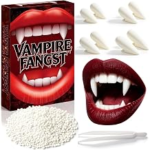 Halloween Vampire Teeth 8Pcs Vampire Fangs Fake 4 Size Teeth Fangs for Cosplay Party Props Halloween Costumes Accessories Party Favors