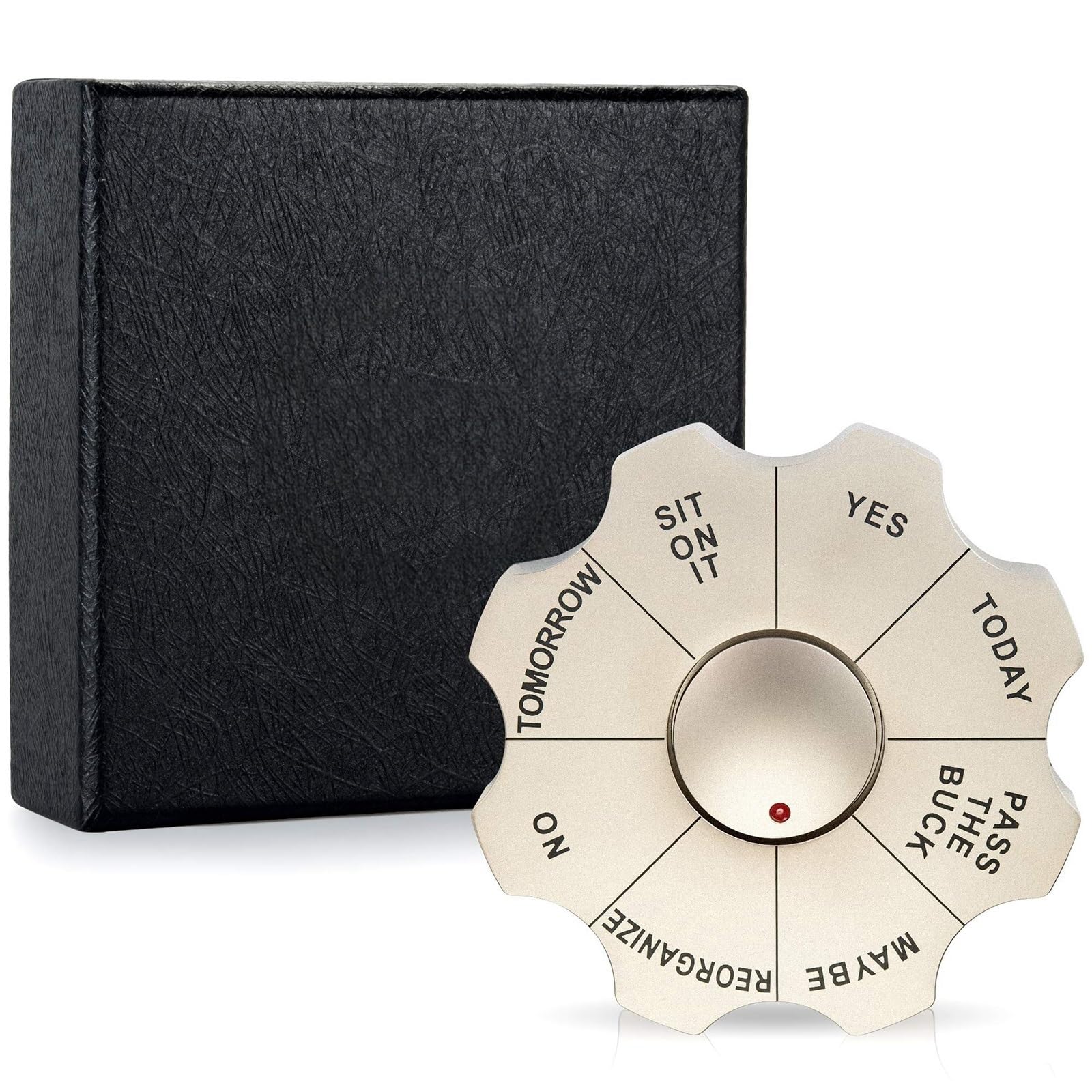 THE WHITE SHOP Paper weight Decision Maker for Men, Funny Decision Paperweight for Bosses day gifts, Executive Office Decision Maker,Sliver