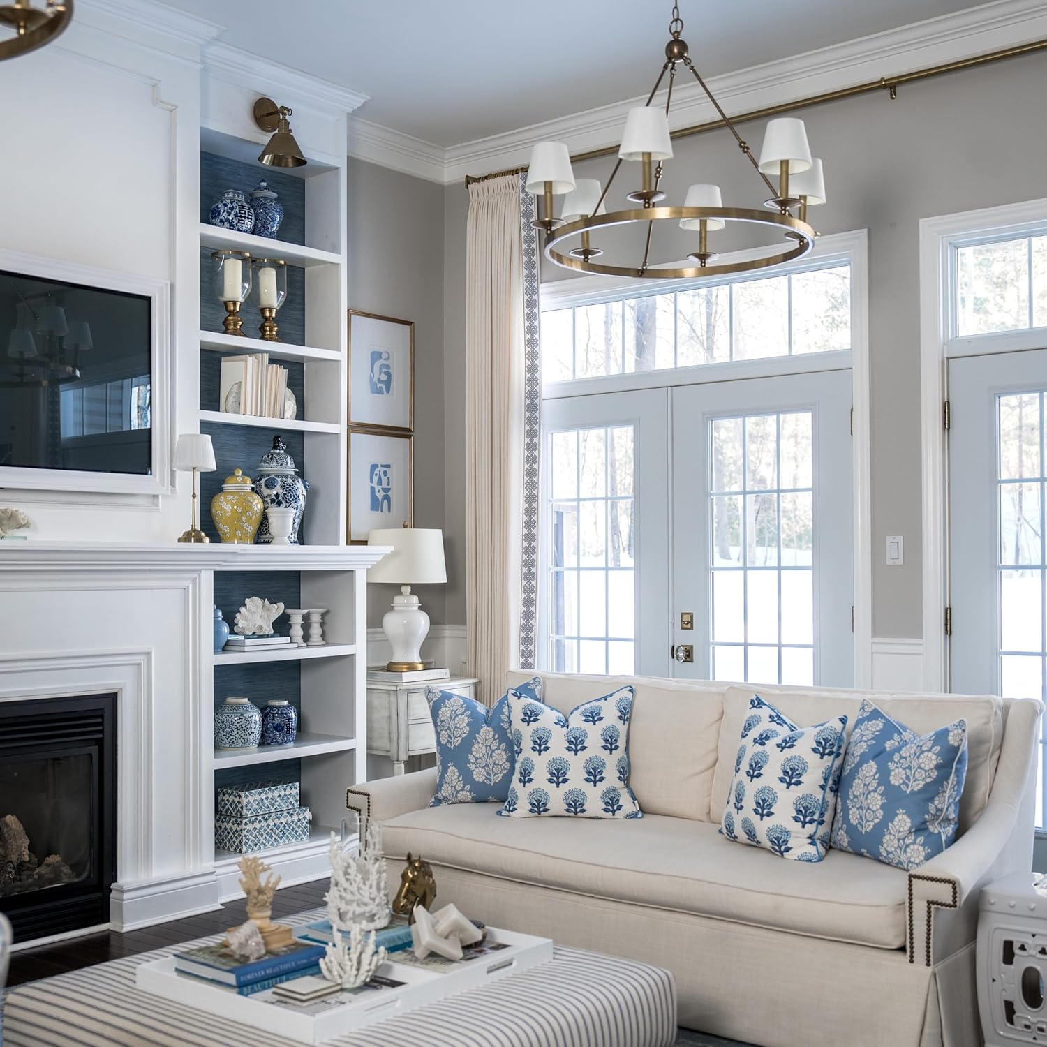 TWOPAGES Jawara Custom Curtain Light Filtering Linen Cotton Drape for Living Room Bedroom Neutral Drapery Room Darkening Window Panel Blackout Drapery, 1 Panel