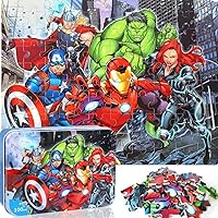 Vista 10 de LELEMON Bonitos rompecabezas para niños de 4 a 6 años, rompecabezas de 100 piezas para niños de 4 a 8 años, rompecabezas educativos en una caja