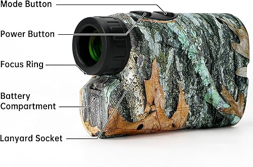 Miniatura 4 de Gogogo Sport - Telémetro láser para golf o caza, 6 aumentos de visión clara de 650 a 900 yardas, buscador láser de rango de precisión, escaneo