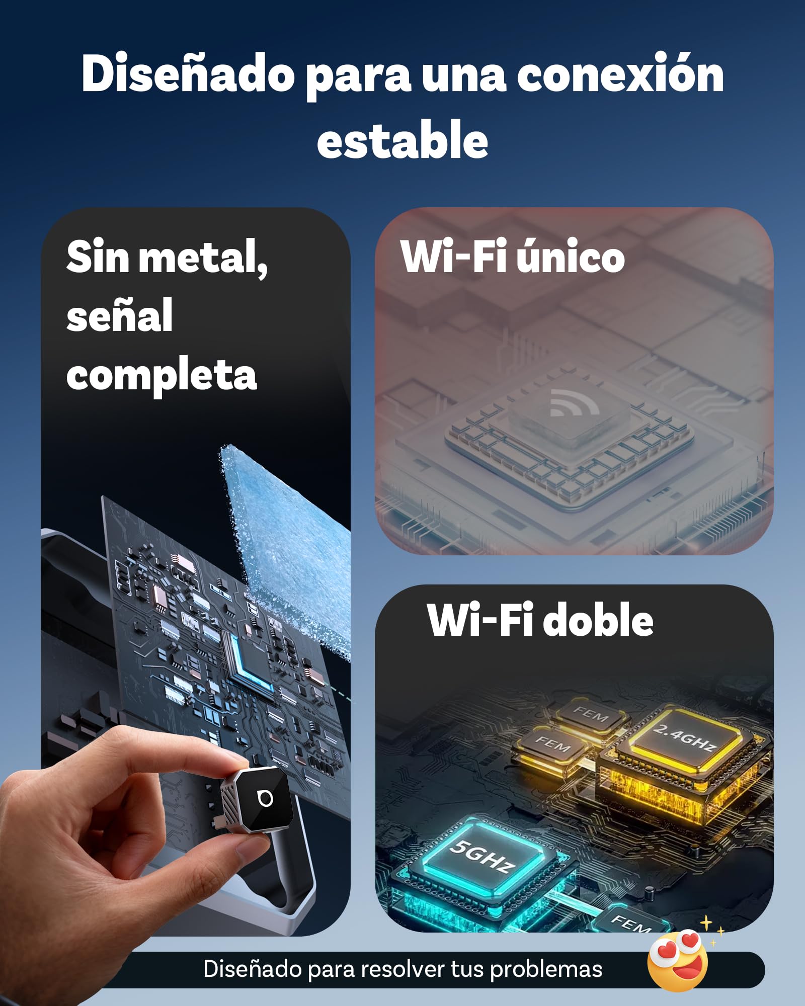 OTTOCAST 2026 Upgrade Mini Cube, 2en1 Adaptador Inalámbrico CarPlay & Android Auto, Plug & Play, 2.4G+5G, Reconexión Automática, Compatible con Coches Desde 2016 con CarPlay/Android Auto por Cable