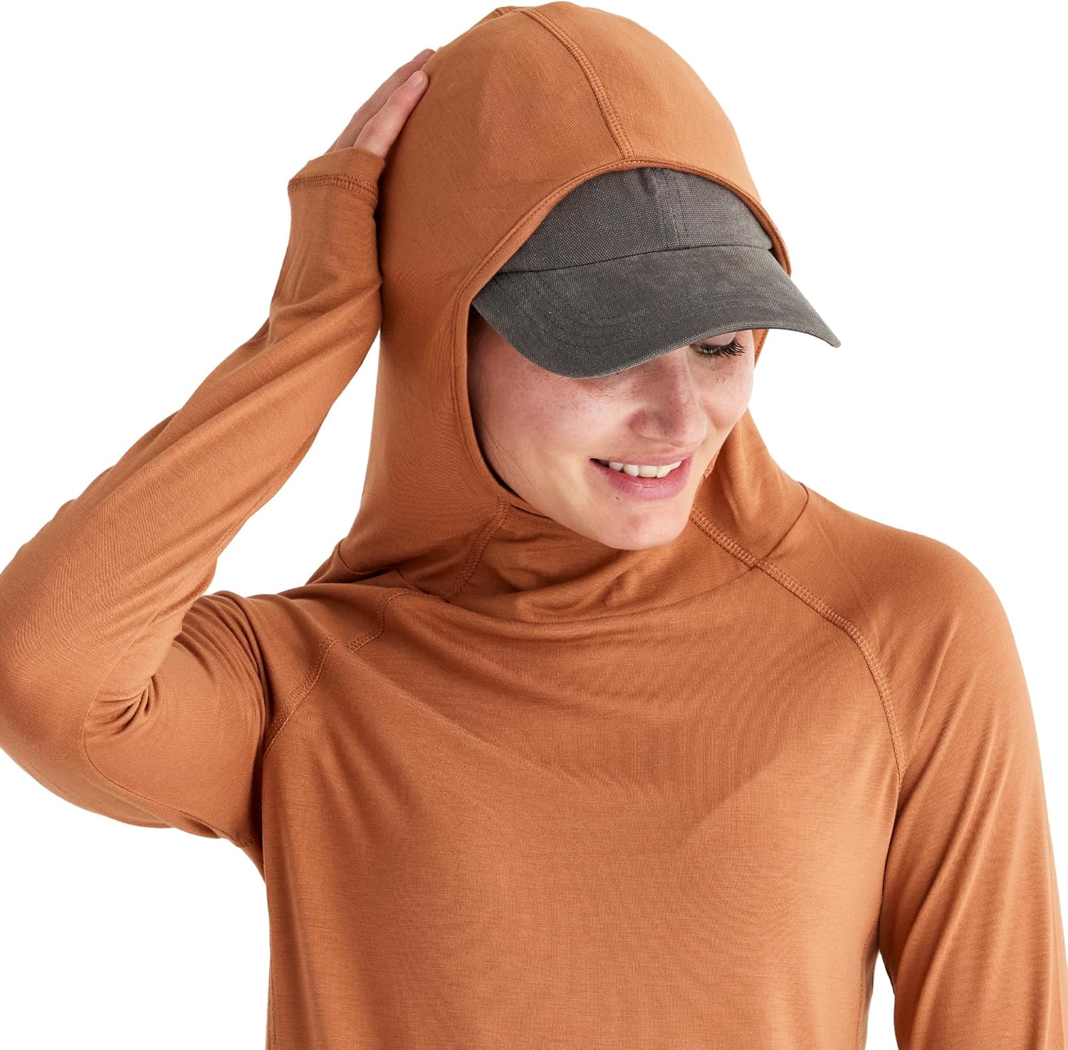 Free Fly Women's Shade Hoodie - UPF 50+ Sun Protection Clothing, Sun Shirt with Hood, Bamboo Viscose Long Sleeve for Women - Image 3