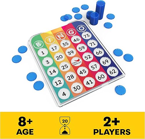 Miniatura 2 de Pack & Go - Juego de bingo de Spin Master Games al aire libre, juegos para niños, juegos de patio, juegos portátiles de bingo arcoíris para adultos