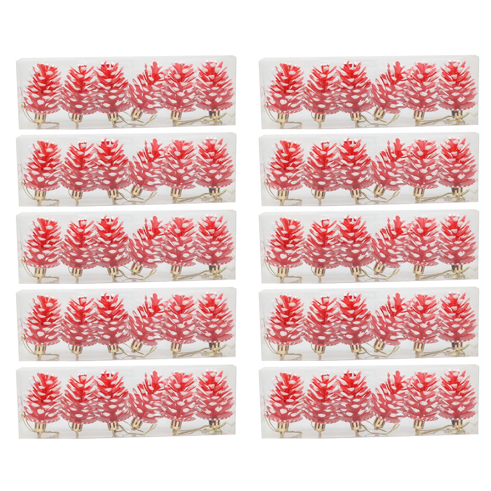 Xinsheinelry Of 10 Simulated Pinecone Decorations Elegant Christmas Tree Decors Delicate Pine Cones Hanging Ornament Home Christmas Decors