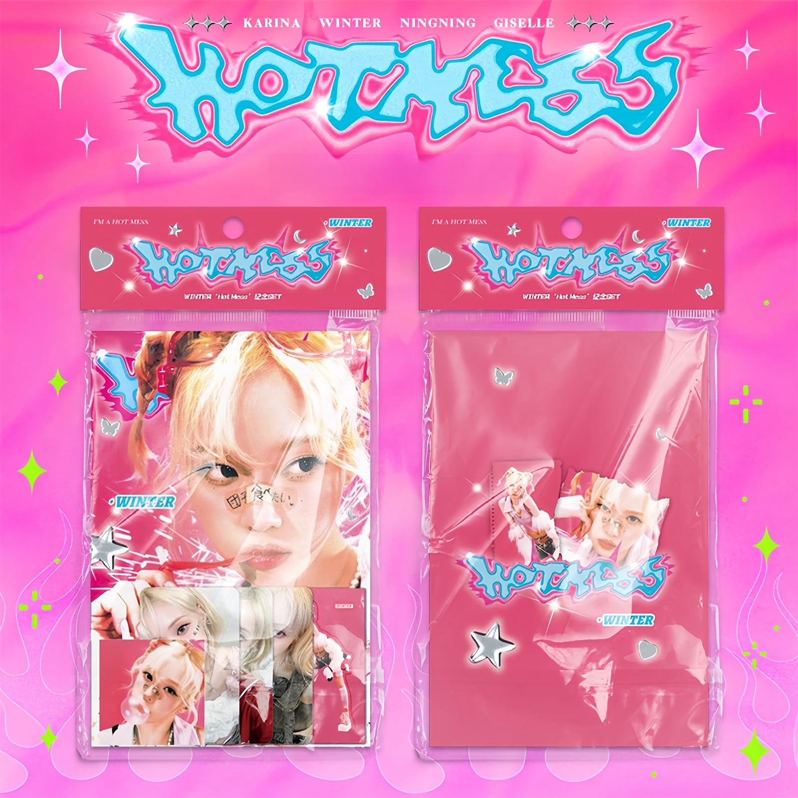 Amazon.com: AESPA Photocard Set K-POP AESPA Hot Mess Album Gift 