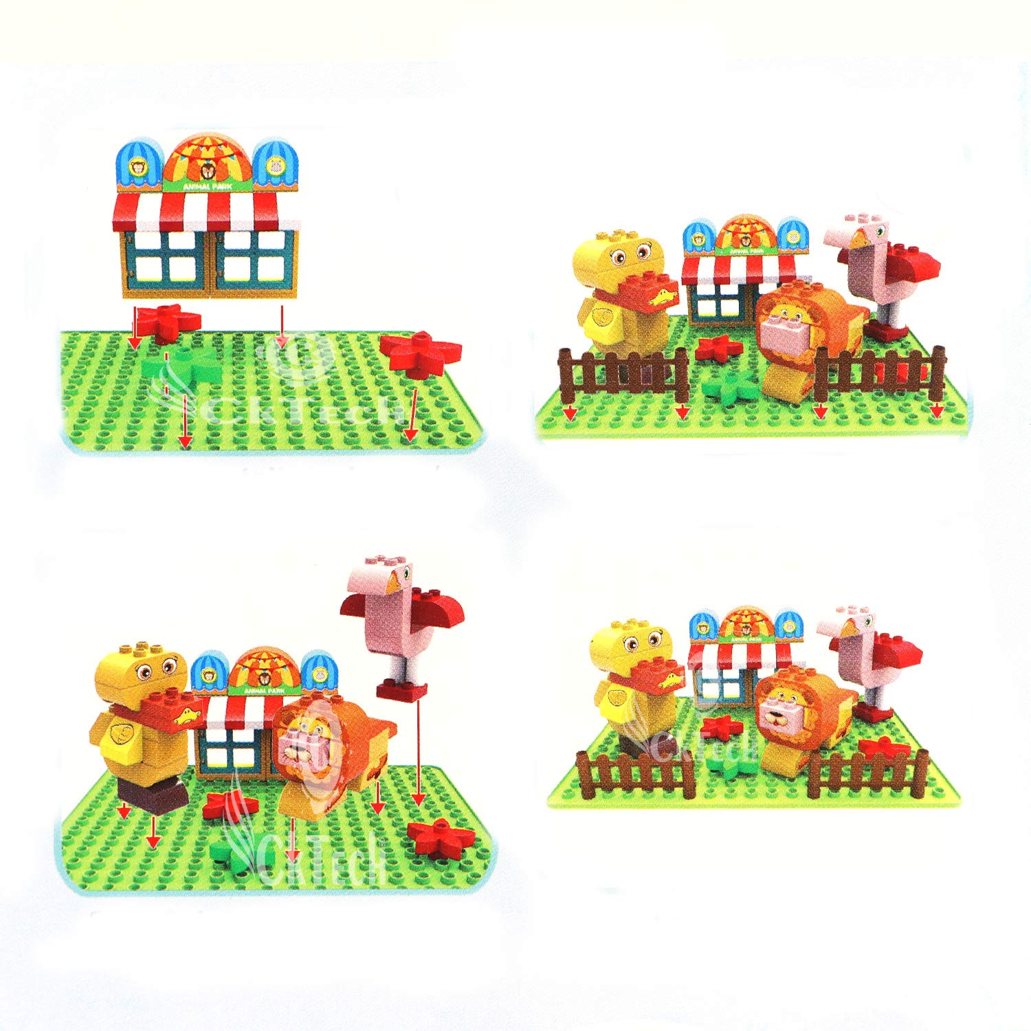CkTech Animal Blocks 68 Pcs Interlocking Plastic Blocks Junior Blocks Set-A Creative&Educational Assemble Blocks Building Blocks For Kids||Animal Park Building Blocks Toy For Boys&Girls-Lw9915,Multi (B08ZKNGQG1) Amazon Price History, Amazon Price Tracker