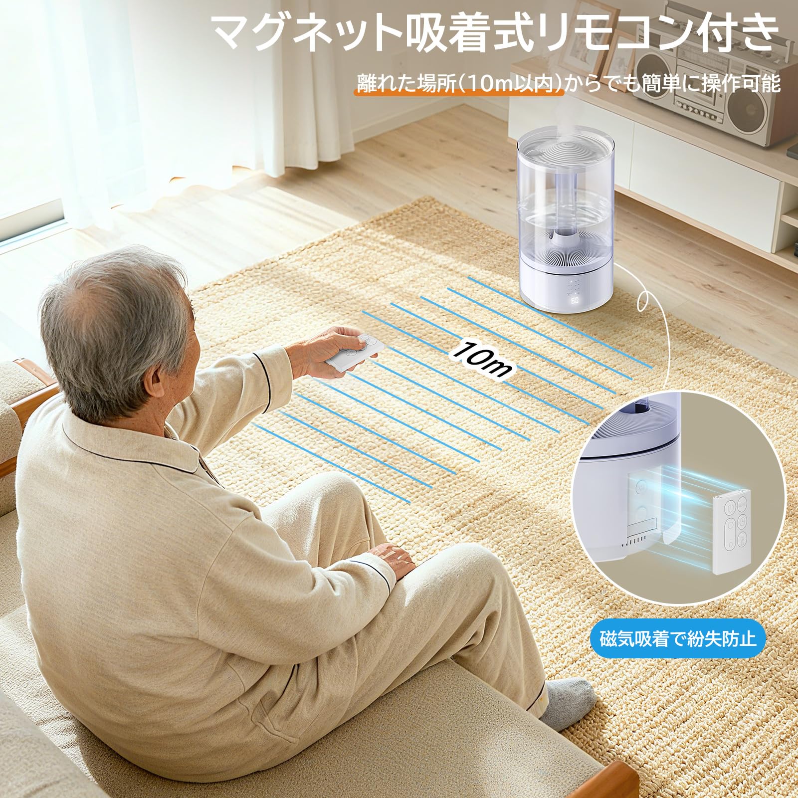 Amazon.co.jp: 加湿器 大容量 5L ハイブリッド加 湿器 加熱式[スチーム
