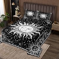 Vista 16 de Erosebridal Juego de edredón bohemio de loto tamaño King indio Hamsa azul degradado, juego de ropa de cama súper suave, acogedor y duradero, regalo