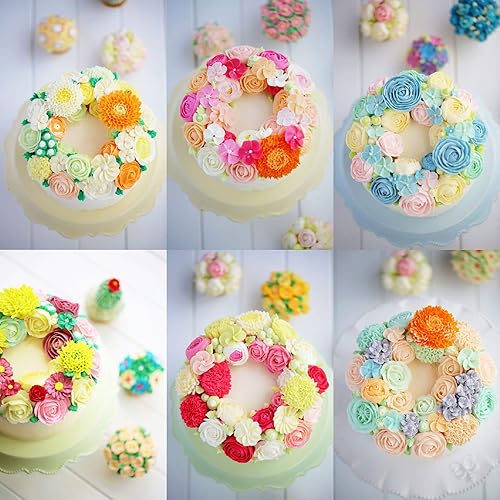 Miniatura 5 de Big Flower Nails - Juego de 2 piezas de acero inoxidable para decoración de tartas, 3.0in de diámetro