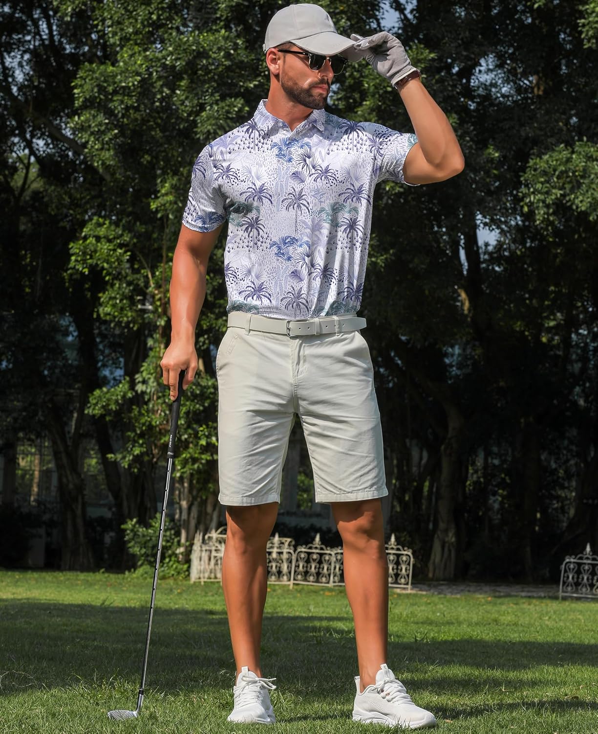 zeetoo Men's Polo Shirts Hawaiian Golf Polos Shirts Short Sleeve Performance Moisture Wicking Mens Golf Shirts - Image 7