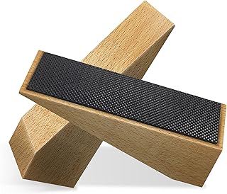 2 Pack Wooden Door Stop - Non-Slip Door Stoppers for Floor - Door Wedges for All Door Types and Surfaces - Each Door Stopper 1.4inch Thick, 4.3inch Long with Rubber