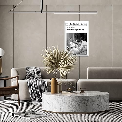 Miniatura 4 de Póster vintage de moda en blanco y negro, arte de pared feminista, pósteres estéticos de periódicos retro, impresiones en lienzo para dormir de niña