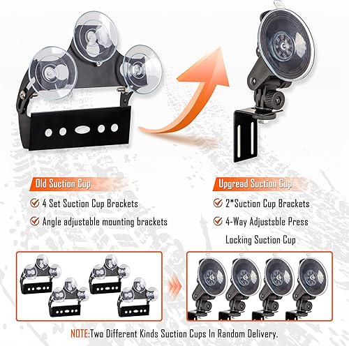 Miniatura 5 de LE-JX - Barra de luz estroboscópica de emergencia 2 en 1, 21 patrones de flash, rojoazul, de prevención de tráfico, de advertencia, para parabrisas,