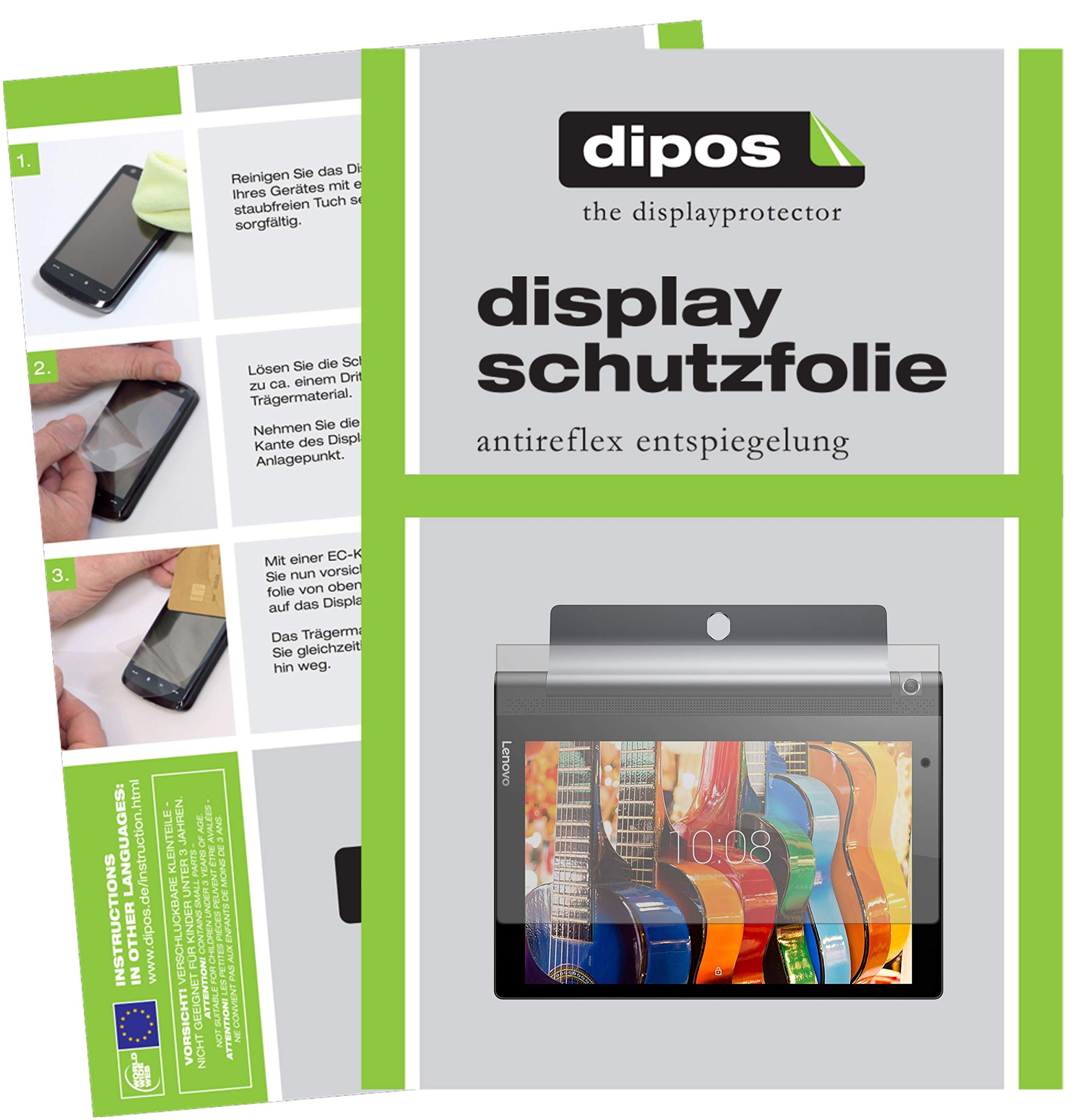Dipos 2X Displayschutzfolie Für Lenovo IdeaPad Yoga Tablet 2 (10,1 Zoll) - Kristallklar