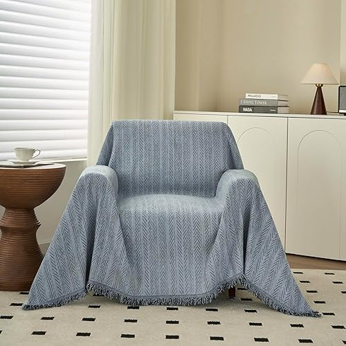 Miniatura 22 de Nobildonna Funda de felpilla lavable para sofá de 2 plazas, funda protectora de muebles para sala de estar, beige, 71 x 102 pulgadas