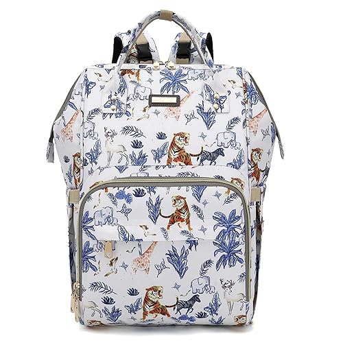 Miniatura 16 de Mochila para pañales, bolsas de pañales para bebés, niñas y niños, bolsas de bebé para mamás papás, bolsa cambiadora de pañales con bolsillos Beige