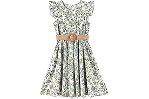 Girls Casual Boho Ruffle Dress