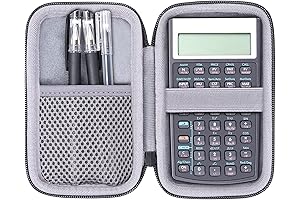 Hard Case Form-Fitted for HP 10bII+ Financial Calculator with Carabiner