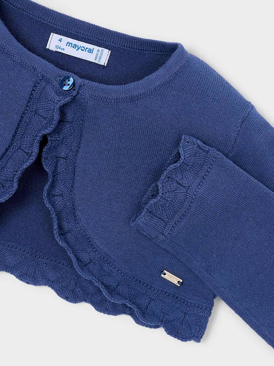 Mayoral Basic Knit Bolero for Girls Porcelain