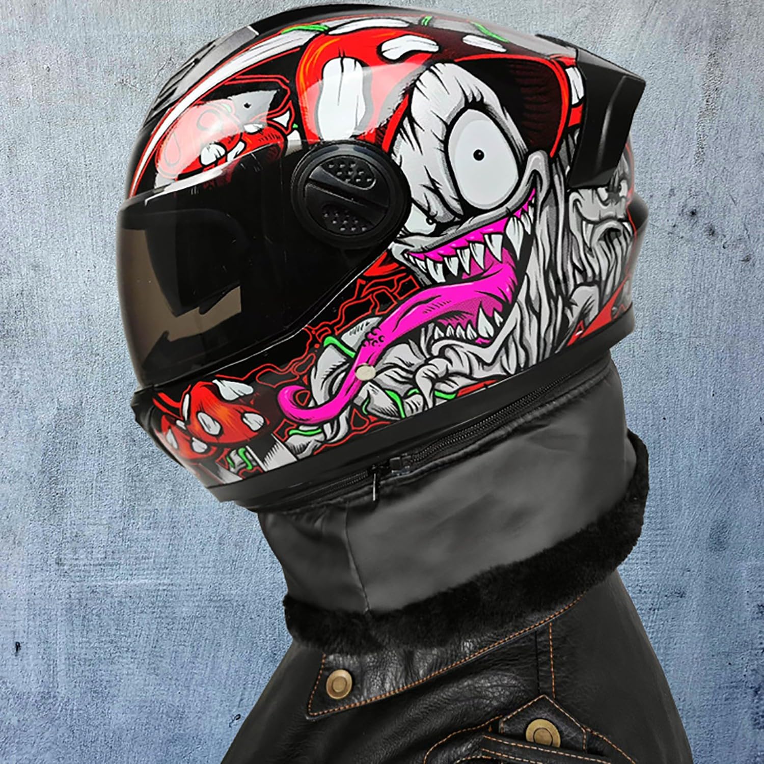 Cascos Integrales de Motocicleta con Doble Visera, Unisex, para Bicicleta Scooter Ciclomotor, Homologados ECE, Talla: 58-62 cm