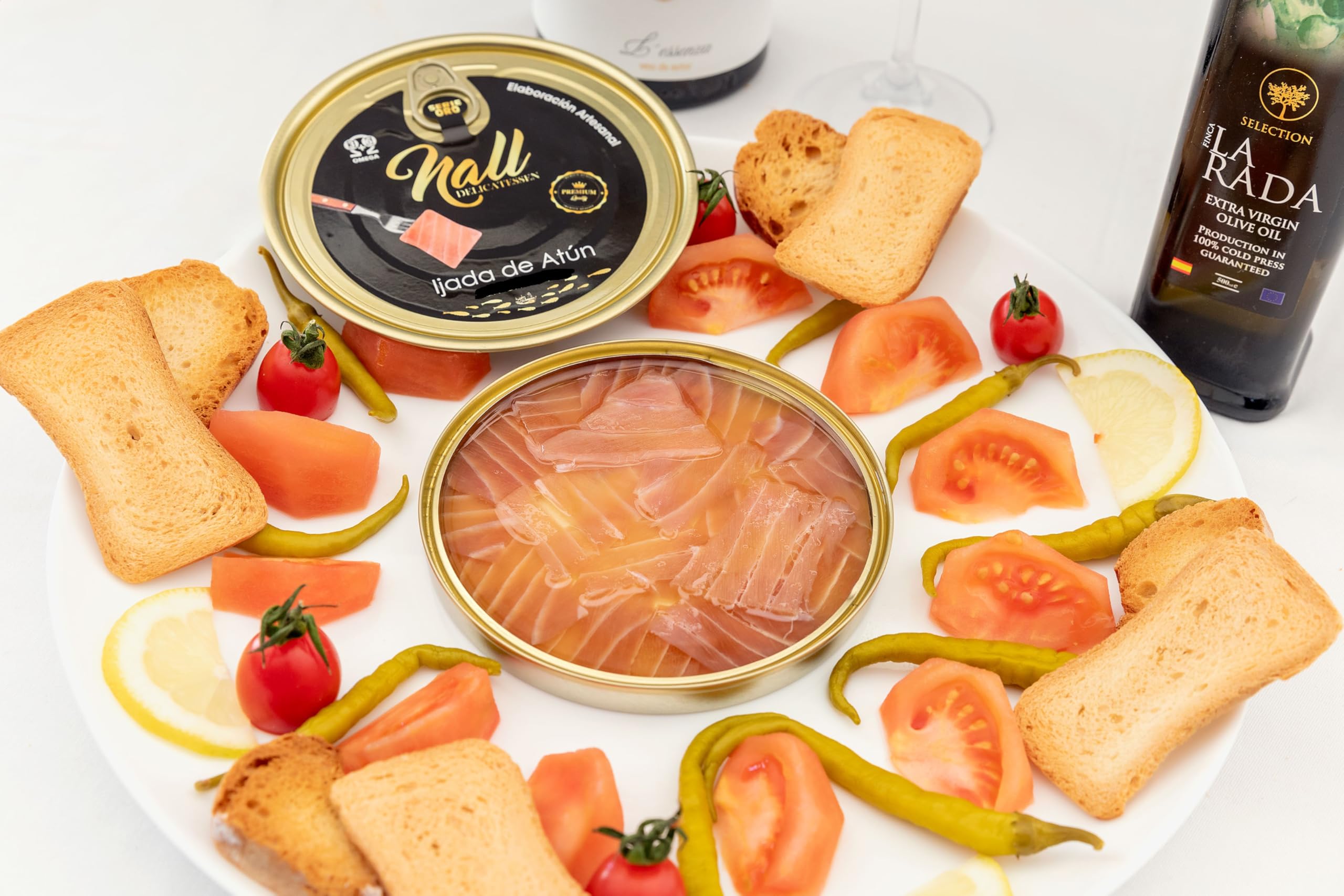 NALL DELICATESSEN Ventresca de Atún Salvaje (Ijada de atún) con Aceite de Oliva Virgen Extra | Elaboración Artesanal | (1 Lata) (5 Latas)
