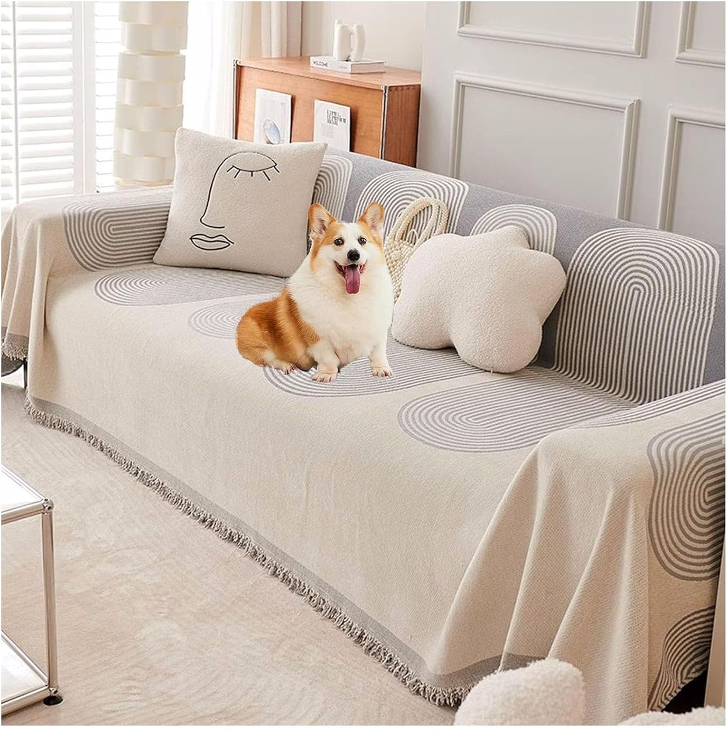 Double Sided Chenille Sofa Cover, Stylish Sofa Cover, Chenille