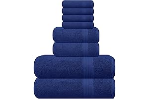 GLAMBURG Ultra Soft 8-Piece Towel Sets