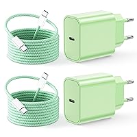 2-Pack 25W Caricatore for iPhone Air 17 16 15 Pro Max Plus, iPad