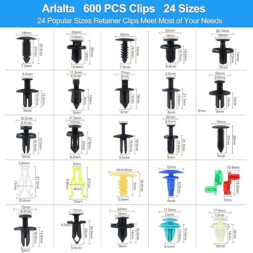 Miniatura 9 de 300 clips Tesla para parachoques y guardabarros, 20 tamaños, juego de remaches de clip Tesla con removedor de sujetador, sujetador de retención