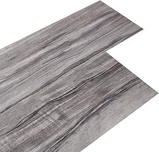 NMOZATA 36 Stück Pvc Bodenbelag Selbstklebend mit Holzoptik Selbstklebende Vinylboden Dicke 2 mm Wasserdicht Vinylboden Selbstklebend für Küche Wohnzimmer Bodenbelag (5.02㎡,Nebel Grau)