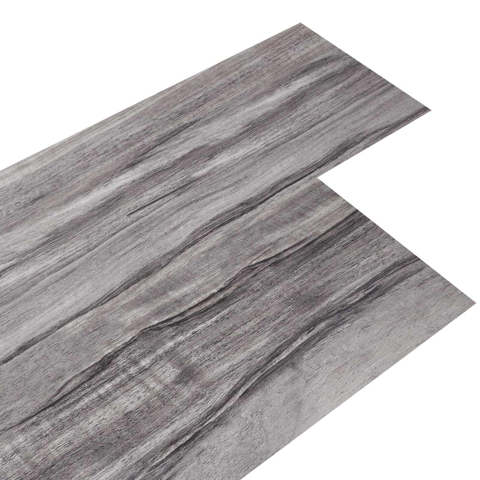 INMOZATA 36pcs/5.02㎡ Self Adhesive Floor Planks Lino Flooring with Grey Wood Effect Floor Tiles Self Adhesive 2.0 mm Thick for Kitchen Living Room and Bathroom Floor Planks(5.02㎡,Mist Gray)
