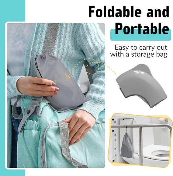 Maliton Foldable Travel Potty Training Seat for Toddlers with Splash Guard