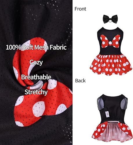 Miniatura 96 de CuteBone Vestido de malla para perro, vestido de Halloween para cachorros, traje de verano para mascotas, moda de verano para perros pequeños, ropa