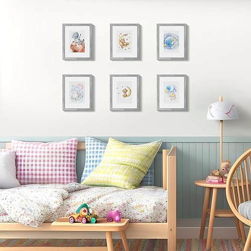 Vista 337 de upsimples - Portarretratos de 8.5 x 11 pulgadas, para fotos de 6 x 8 pulgadas con paspartú o de 8.5 x 11 pulgadas sin paspartú, marcos de fotos