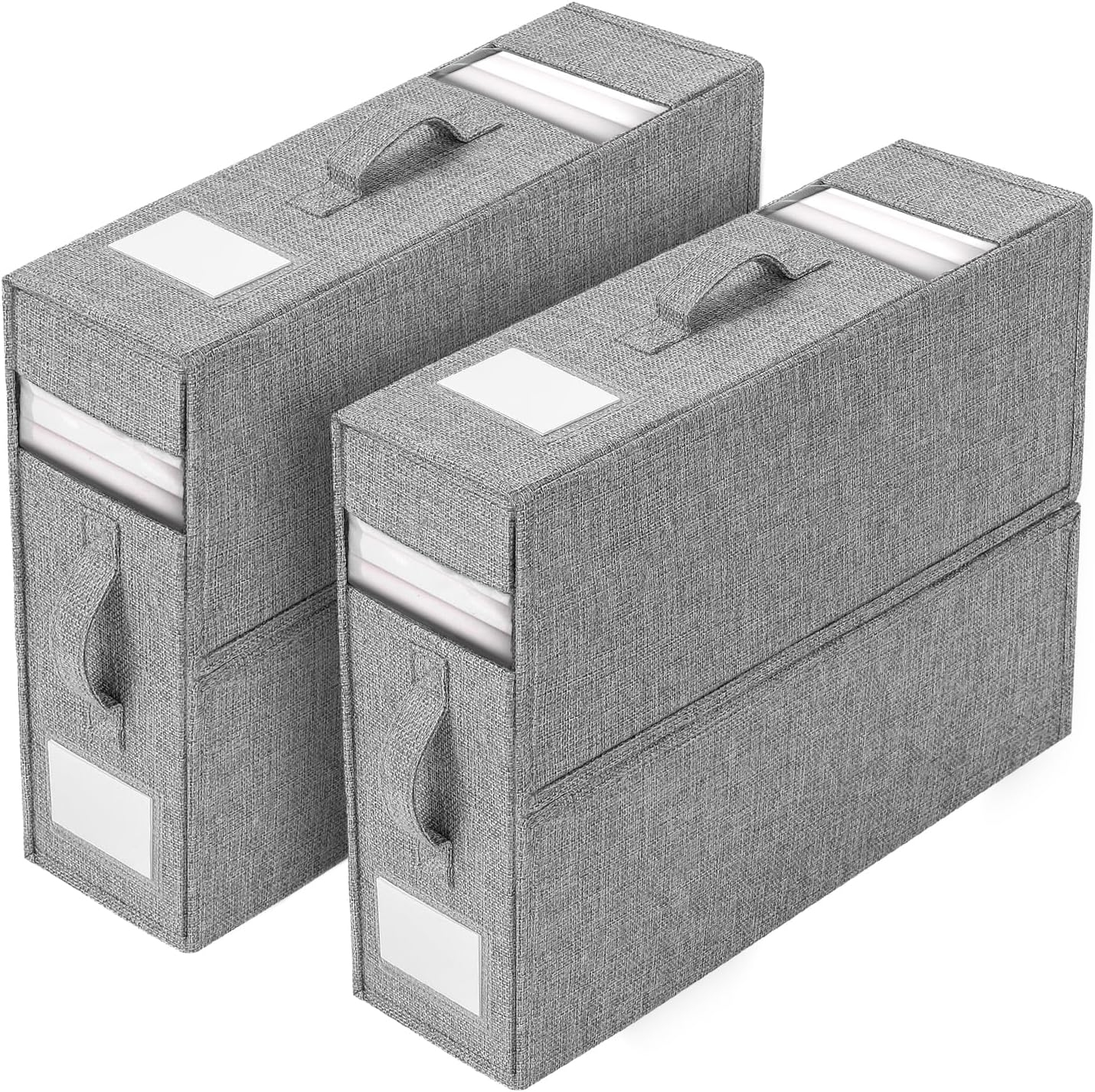 2 Pack Bed Sheet Organizers and Storage, Foldable Sheet Storage