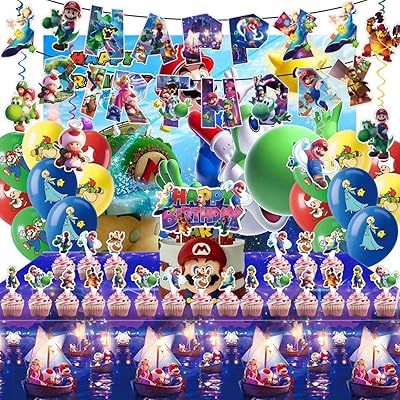 High-quality Super Mario Galaxy themed decoration sets for party decorations and supplies