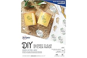 Avery Clear Printable Sticker Paper for Laser & Inkjet Printers