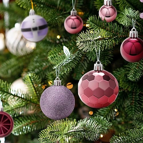 Miniatura 4 de SY Super Bang Juego de adornos de Navidad, 90 adornos colgantes de Navidad inastillables para decoración de árbol de Navidad, para interiores,