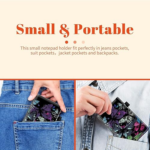 Miniatura 62 de Juego de 4 soportes para bloc de notas de tamaño de bolsillo, de piel sintética, mini bloc de notas con 2 bloc de notas pequeños y lápiz capacitivo