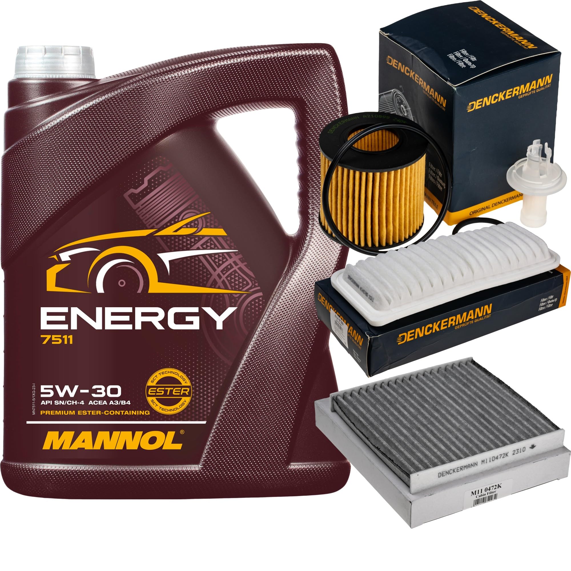Pacchetto di ispezione pacchetto di manutenzione filtro con Energy 5W-30 5L, filtro olio, filtro ai carboni attivi, filtro abitacolo filtro aria