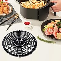 Vista 7 de Bandeja de parrilla para freidora de aire Power XL 5QT, bandeja de repuesto para freidora de aire antiadherente redonda de 8.7 pulgadas, 5 cuartos